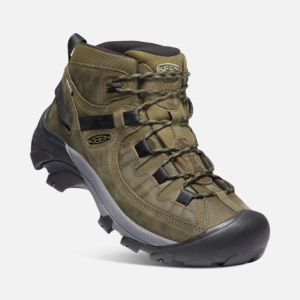 Keen Laarzen Heren Olijfgroen/Zwart - Targhee Ii Waterproof Mid - 14370-MHVA